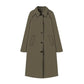 Trench long femme à boutonnage simple