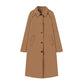 Trench long femme à boutonnage simple
