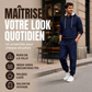 Ensemble sweat à capuche texturé et pantalon de survêtement pour homme