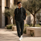 Ensemble sweat à capuche texturé et pantalon de survêtement pour homme