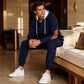 Ensemble sweat à capuche texturé et pantalon de survêtement pour homme