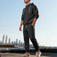 Ensemble sweat à capuche texturé et pantalon de survêtement pour homme