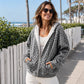 Sweat à capuche zippé à imprimé léopard pour femme