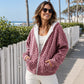 Sweat à capuche zippé à imprimé léopard pour femme