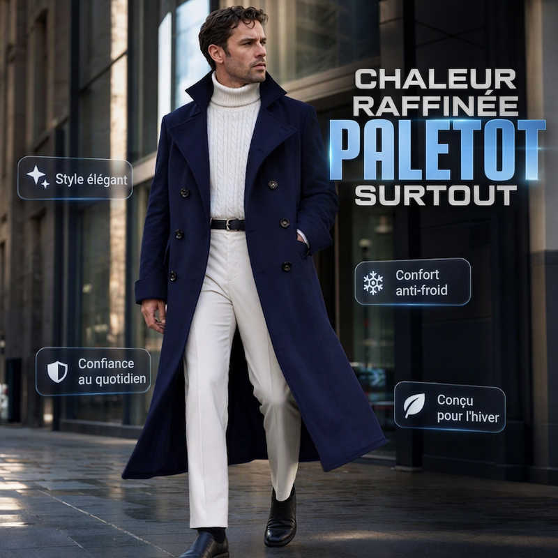 Manteau élégant, raffiné et chaud pour homme