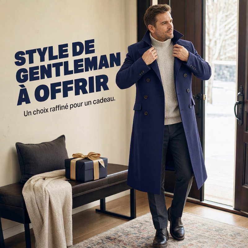 Manteau élégant, raffiné et chaud pour homme