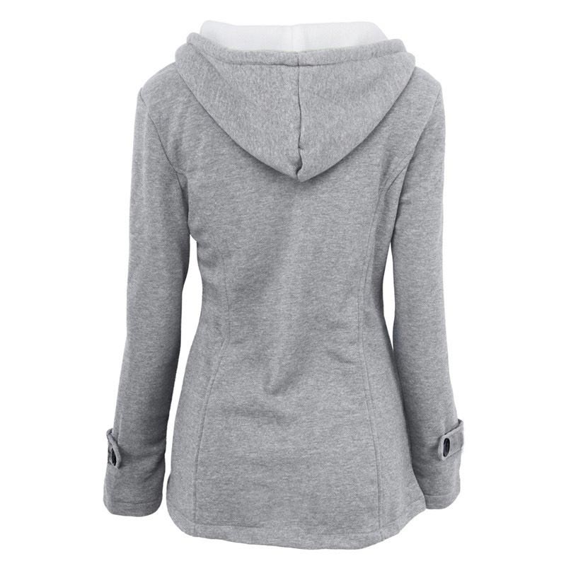 Veste à capuche mi-longue et épaisse pour femme