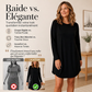 Robe t-shirt à manches longues pour femme avec poches