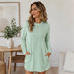 Robe t-shirt à manches longues pour femme avec poches