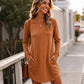 Robe t-shirt à manches longues pour femme avec poches