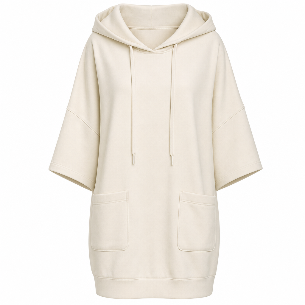 Sweat à capuche décontracté pour femme, couleur unie