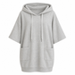Sweat à capuche décontracté pour femme, couleur unie