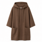 Sweat à capuche décontracté pour femme, couleur unie