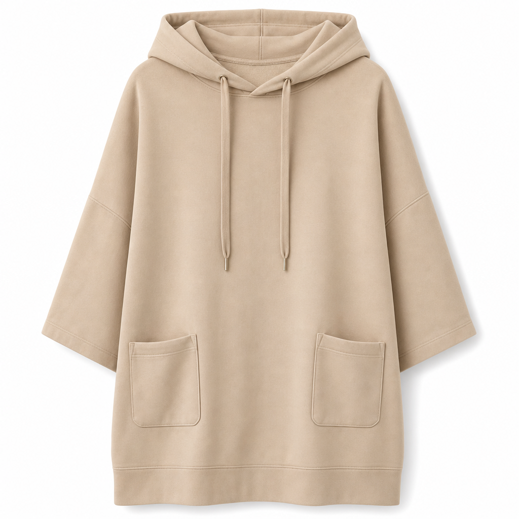 Sweat à capuche décontracté pour femme, couleur unie