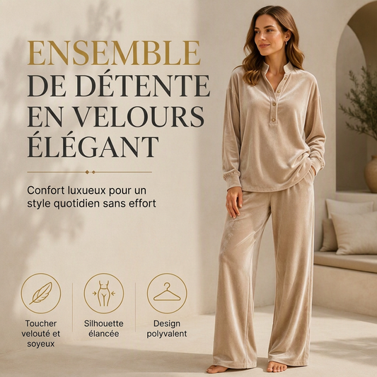 Ensemble pour femme : chemisier à manches longues à boutons et pantalon large