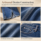 Jean en denim évasé rétro taille haute pour femme