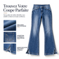 Jean en denim évasé rétro taille haute pour femme