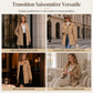 Manteau ajusté élégant à boutonnage simple pour femme