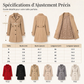 Manteau ajusté élégant à boutonnage simple pour femme