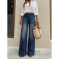 👖 50% DE RÉDUCTION 🌸 Jean droit stretch femme taille haute – Denim confortable & coupe flatteuse – Idéal pour un look casual ou chic au quotidien – bouge avec vous toute la journée ✨🌿