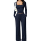 Ensemble pour femme : haut à col carré et pantalon large