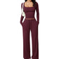 Ensemble pour femme : haut à col carré et pantalon large