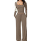 Ensemble pour femme : haut à col carré et pantalon large