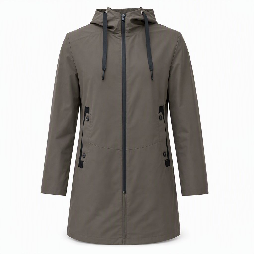 Coupe-vent ajusté à capuche pour homme