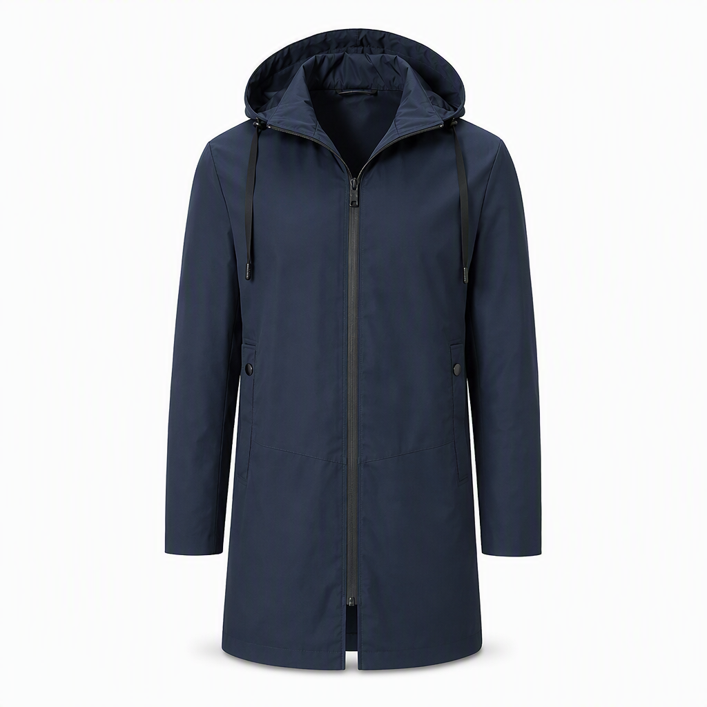 Coupe-vent ajusté à capuche pour homme
