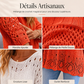 Pull en maille crochet ajouré pour femme
