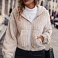 Veste à capuche en peluche double face pour femme