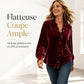Blouse élégante pour femme en velours à manches longues