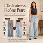 Jean large asymétrique à superpositions pour femme