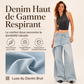 Jean large asymétrique à superpositions pour femme