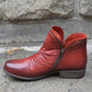 Bottes pour femmes élégantes et confortables en simili cuir PU, avec fermeture éclair latérale