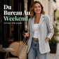 Blazer pour femme en maille torsadée avec bande latérale