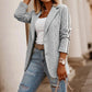 Blazer pour femme en maille torsadée avec bande latérale