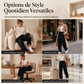 Pantalon large décontracté de mode pour femme, couleur unie