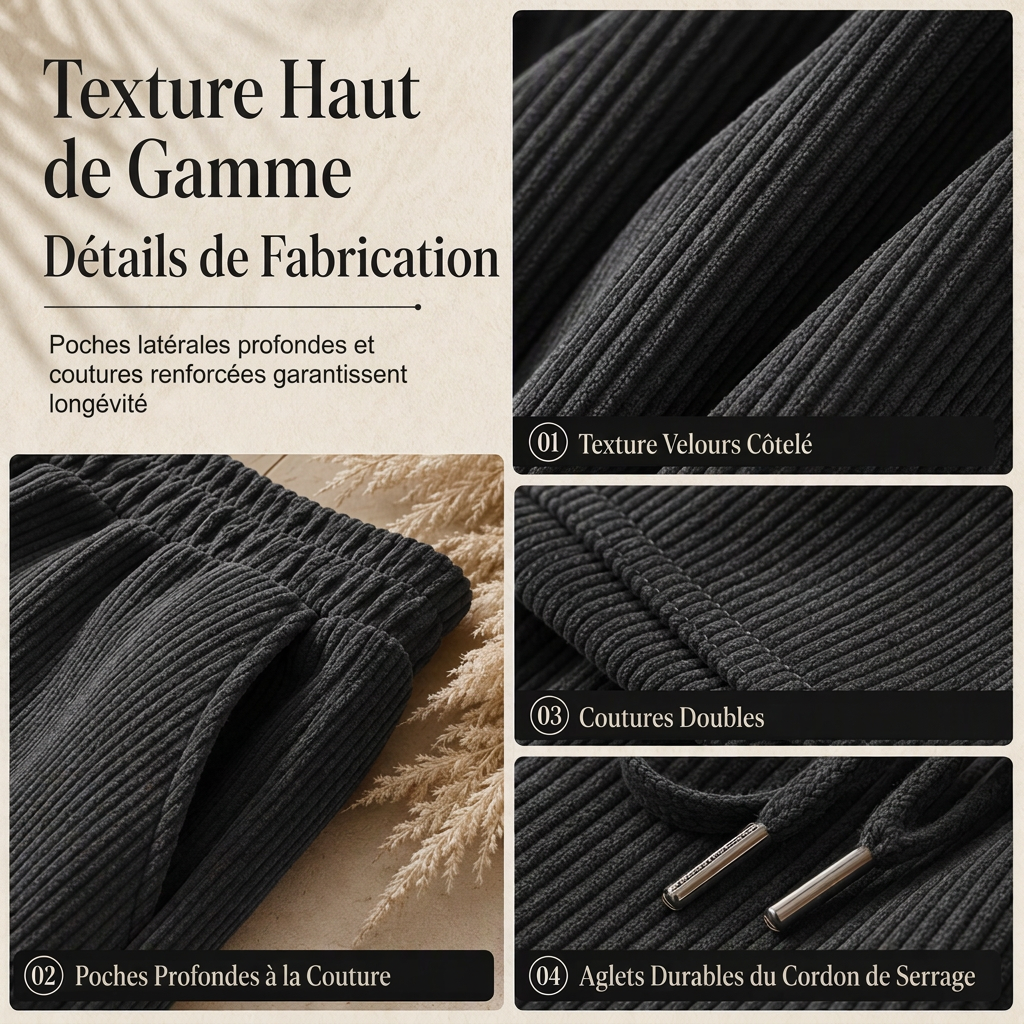 Pantalon large décontracté de mode pour femme, couleur unie