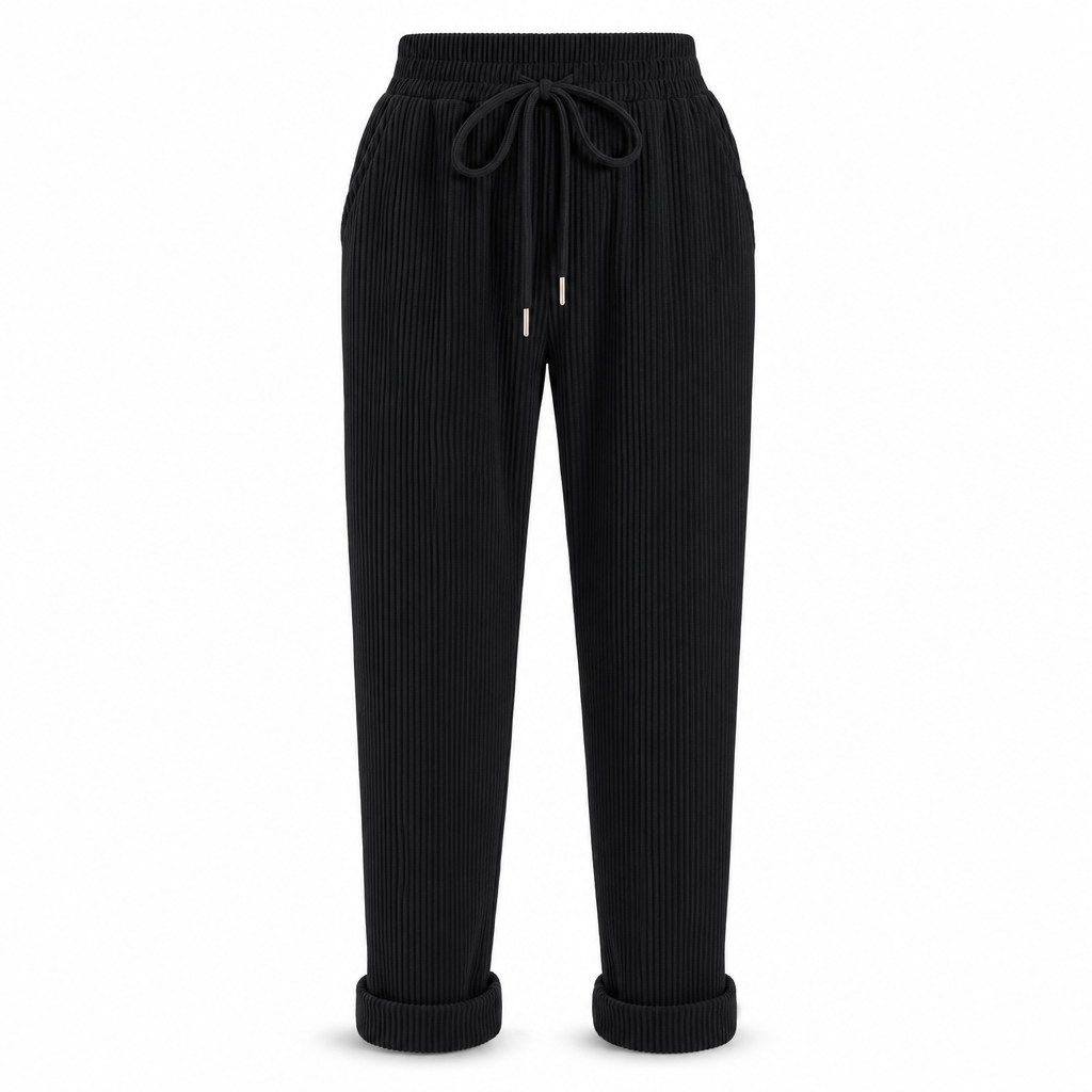 Pantalon large décontracté de mode pour femme, couleur unie