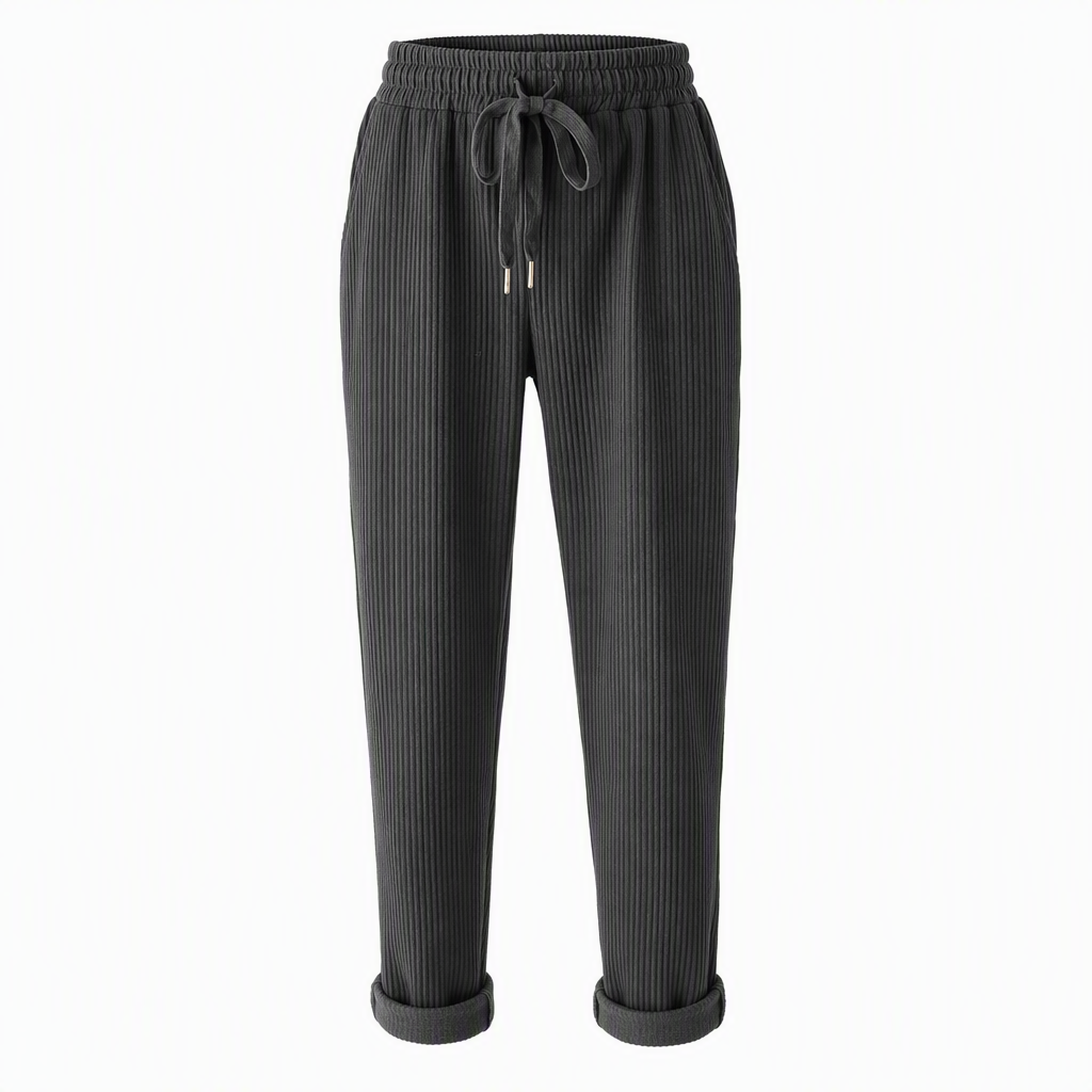 Pantalon large décontracté de mode pour femme, couleur unie