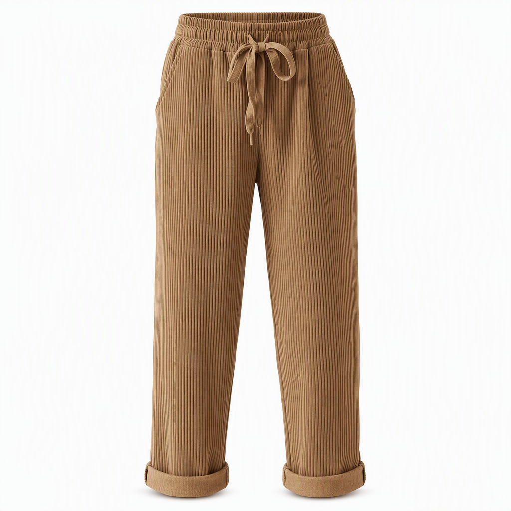 Pantalon large décontracté de mode pour femme, couleur unie