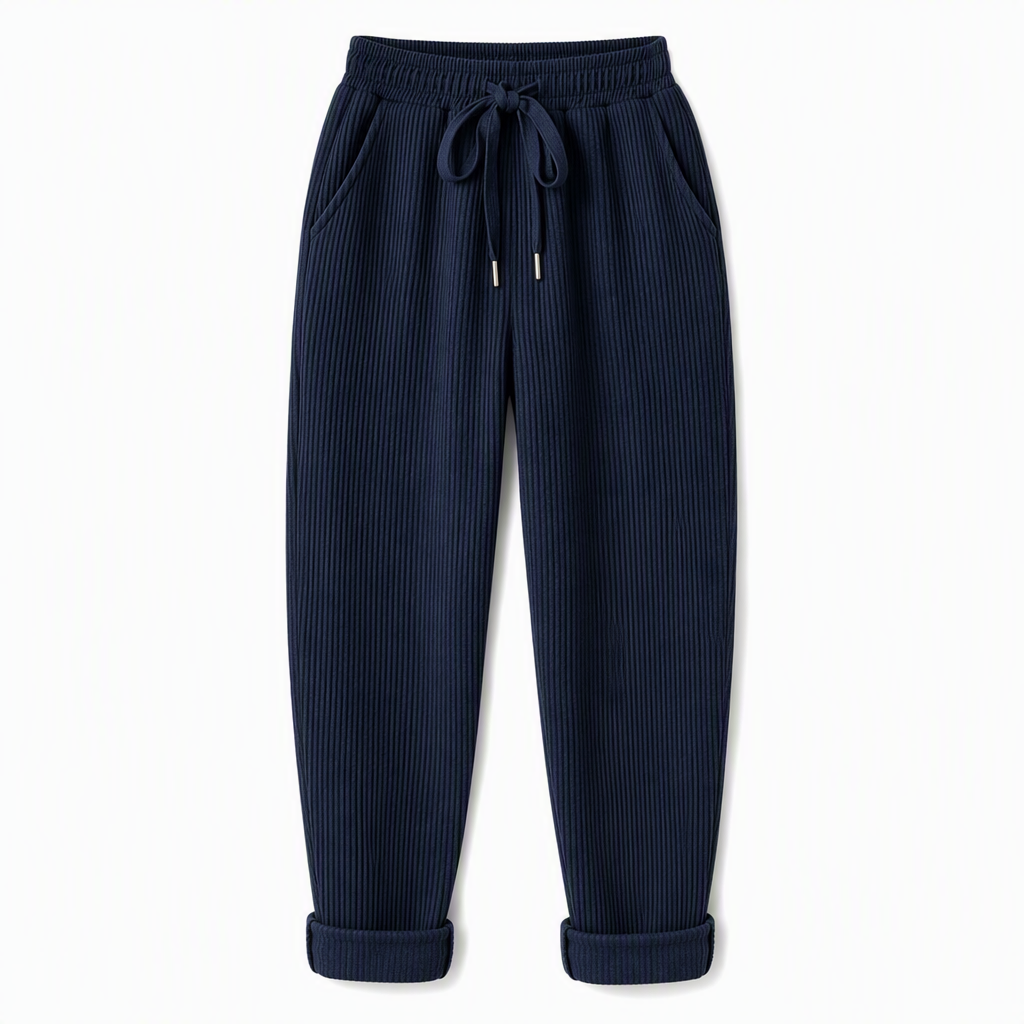 Pantalon large décontracté de mode pour femme, couleur unie