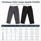 Pantalon cheville fuselé plissé pour femme, avec ceinture ornée de double anneau métallique et taille semi-élastique