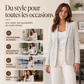 Blazer décontracté pour femme, devant ouvert