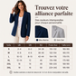 Blazer décontracté pour femme, devant ouvert
