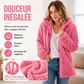 Veste polaire à capuche et à fermeture éclair pour femme