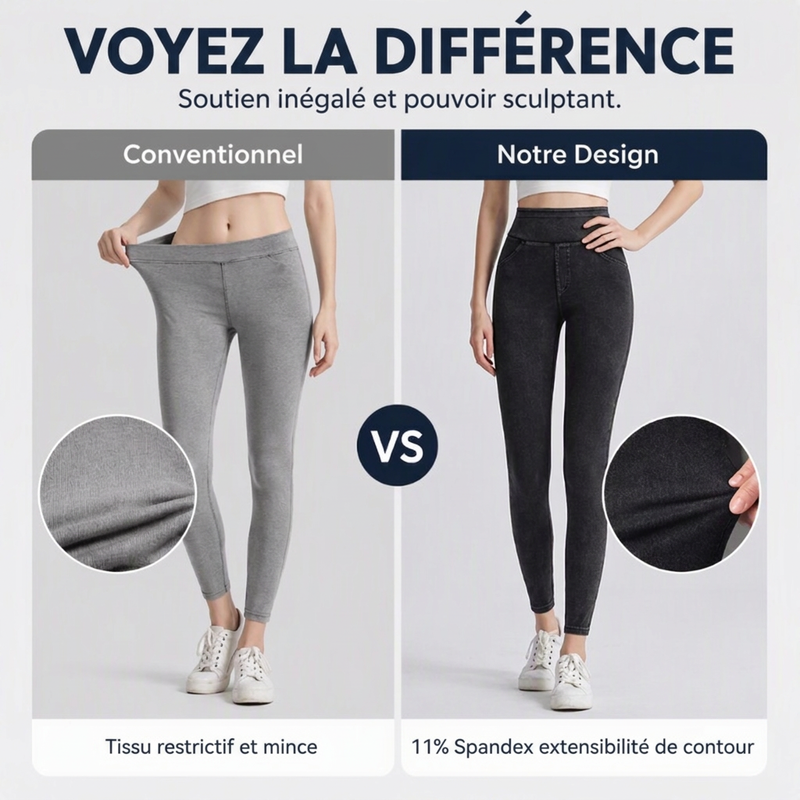 Jean minceur taille haute pour femme