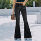 Jeans flare stretch taille haute pour femme