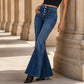 Jeans flare stretch taille haute pour femme